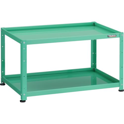 ■TRUSCO 小型ボルト式棚 バーディワゴンラック型 900X600 2段 ヤンググリーン〔品番:BDWR692YG〕【2721001:0】[店頭受取不可]