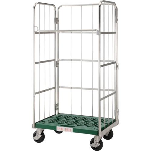 ■TRUSCO ステンレスハイテナー 850X650X1700 樹脂底板〔品番:THTSJ16C〕【2868245:0】[法人・事業所限定][直送元][店頭受取不可]