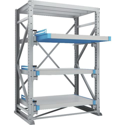 ■TRUSCO スライダーラック スライド3段 スチール板付 単体〔品番:NSHP213K〕【2870053:0】[送料別途見..