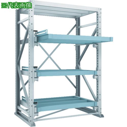 ■TRUSCO スライダーラック スライド4段 スチール板無し 単体〔品番:NSHS244K〕【2870070:0】[送料別途..