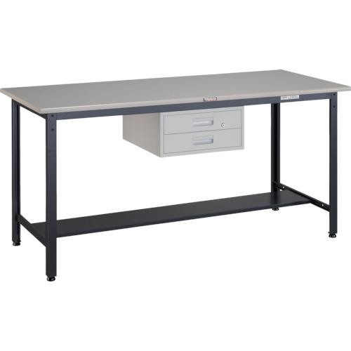 ■TRUSCO 中荷重立作業台(500kg)HAEW型 1800X750XH885 2段引出付 ダークグレー色〔品番:HAEWS1875F2〕【..