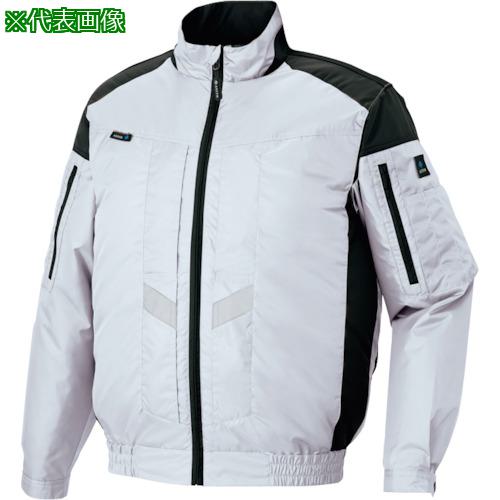 ■アイトス 遮熱シェード付空調服長袖ブルゾン (空調服TM) フルハーネス対応 シルバー SS〔品番:AZ50299003SS〕【2904127:0】[送料別途見積り][掲外取寄][店頭受取不可]