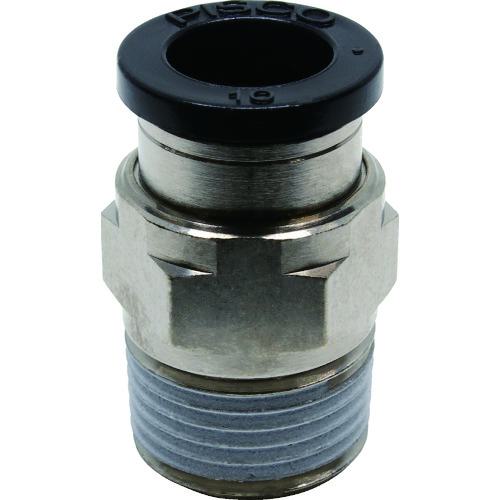 ■PISCO チューブフィッティング ストレート 適合外径10mm 接続口径R3/8〔品番:PC1003〕【2909642:0】[店頭受取不可]