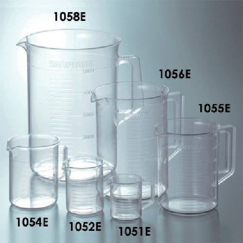 ■サンプラ TPX手付きビーカー 5L〔品番:01058〕【2916703:0】[店頭受取不可]