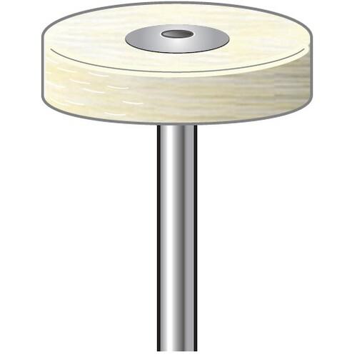 ■ナカニシ フェルトバフハードタイプ 10本入 平型 φ22×5×軸φ3〔品番:53357〕【2974983:0】[店頭受取不可]