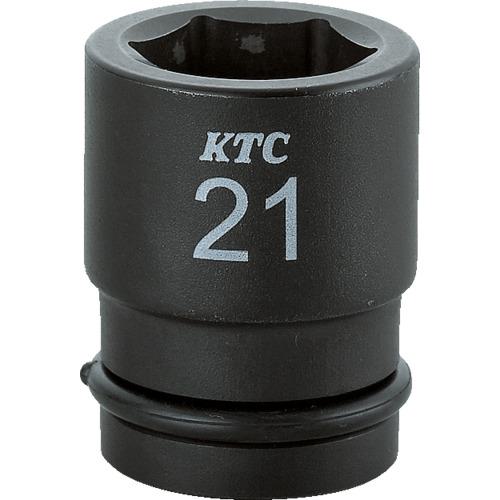 ■KTC 12.7sq.インパクトレンチ用ソケット(標準) ピン・リング付 対辺寸法21mm 全長41mm〔品番:BP421P〕..
