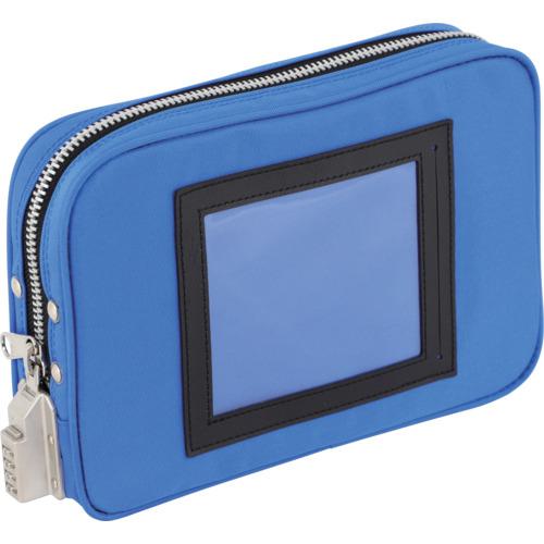 ■SANEI セキュリティバック ダッフル集金鞄 SED-1錠付 ブルー〔品番:SED2309〕【3126913:0】[送料別途..