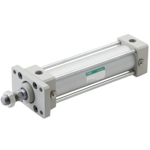 《メーカー》CKD（株）《品番》SCA2-FA-80B-450-T2H3-D《特長》●一般形タイロッドシリンダの中口径シリーズです。●バリエーションが豊富であり、CKD独自のパッキン構造採用により、長寿命、高信頼性のシリンダです。●両エンドカバー、ピストン、さらにチューブと主要パーツにアルミ材を採用し、軽量化と耐蝕性および耐衝撃性を向上させました。●支持金具の取付に互換性があり、簡単に変更ができ、在庫管理が容易になります。《用途》《仕様》●チューブ内径(mm):80●ストローク(mm):450●配管ポート口径:Rc1/2●取付支持形式:ロッド側フランジ形●シリンダスイッチ仕様:無接点2線式1色表示式●シリンダスイッチリード線長さ(m):3●シリンダスイッチ個数(個):2●最高使用圧力(MPa):1.0●最低使用圧力(MPa):0.05●耐圧力(MPa):1.6●周囲温度(℃):−10〜60（但し、凍結なきこと）●使用ピストン速度(mm/s):50〜1000●クッション:両側エアクッション付●有効エアクッション長さ(mm):20.6●許容吸収エネルギー(J):27.927.9●給油:不要（給油時はタービン油1種ISO VG32を使用）《仕様2》●複動・片ロッド形・スイッチ付《原産国（名称）》中国《材質／仕上》《セット内容／付属品》《注意》●ピストン速度は、許容吸収エネルギー内でご使用ください。《JANコード》《本体質量》8.7kg※こちらの商品は送料無料対象外です。※「送料無料」と表示されても別途送料が必要となりますのでご注意ください。CKD　セレックスシリンダ　内径80　450mm〔品番：SCA2-FA-80B-450-T2H3-D〕[注番:3168024][本体質量：8.7kg]《包装時基本サイズ：××》〔包装時質量：〕分類》空圧用品》空圧・油圧機器》エアシリンダ☆納期情報：取寄管理コード(005) メーカー直送品 (欠品の場合有り)