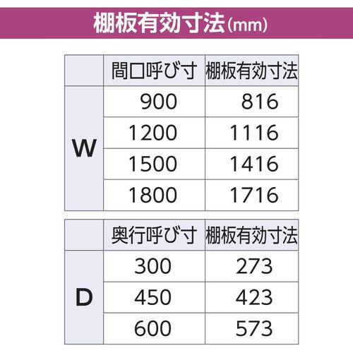■ヤマテック ボルトレス軽中量ラック(200kg/段) W1800×D450×H1800mm(天地5段)ホワイトグレー 連結〔品番:2S66455WR〕【3223723:0】[法人・事業所限定][直送元][店頭受取不可] [3]