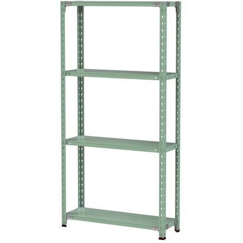■ヤマテック ボルトレス軽量ラック(150kg/段) W900×D300×H1800mm(天地4段)ライトグリーン〔品番:1.5S63304G〕【3223753:0】[法人・事業所限定][直送元][店頭受取不可]