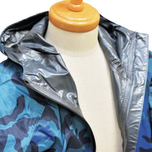 ■トオケミ 迷彩カイロスストレッチレインスーツ 迷彩ブルー〔品番:7909CMBLUEL〕【3238295:0】[送料別途見積り][掲外取寄][店頭受取不可]