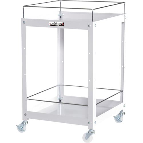 ■ヤマテック コンビニワゴン ナイロンキャスター コボレ止め付2段 W400×D400×H660mm パールピンク〔品番:WCLFN2P〕【3242543:0】[法人・事業所限定][外直送元][店頭受取不可]