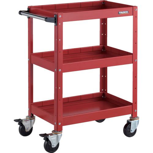 ■TRUSCO ツールワゴン バーディワゴン 600X400XH880 深3段 レッド〔品番:BDW963F3RR〕【3268078:0】[店頭受取不可]