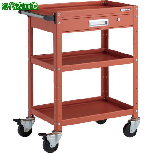 ■TRUSCO ツールワゴン バーディワゴン 600X400 引出付 オレンジ〔品番:BDW963VOROR〕【3268145:0】[店頭受取不可]