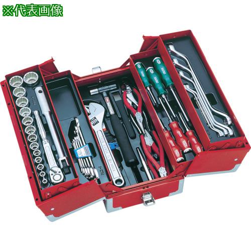 ■TONE 整備用工具セット ツールセット マットブラック 差込角12.7mm 53点セット〔品番:TSS4331BK〕【3271447:0】[店頭受取不可]