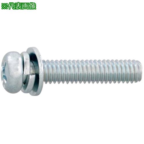 ■SUNCO 組込みねじ (+)ナベI=4(鉄(または標準)・三価ホワイト) M2.5×10(200本入)〔品番:100000140025010003200P〕【3361147:0】[送料別途見積り][掲外取寄][店頭受取不可]