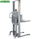 ■Bishamon フォーク式リフター ステンレストラバーリフト 最大積載能力380kg 揚程1500mm 全長1079mm〔品番:ST38EHL〕【33726...