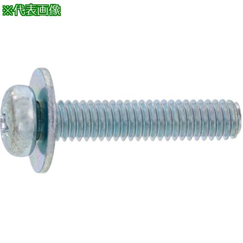 ■SUNCO 組込みねじ (+)ナベP=1(鉄(または標準)・ZECコート(下地三価ホワイト) M4×8(190本入)〔品番:1000000100400080Z...