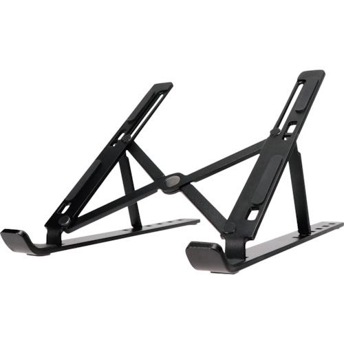 ■MOTTERU 超軽量で角度調整可能 折りたたみノートPCスタンド〔品番:MOTPCSTD02SBK〕【3377448:0】[送料..