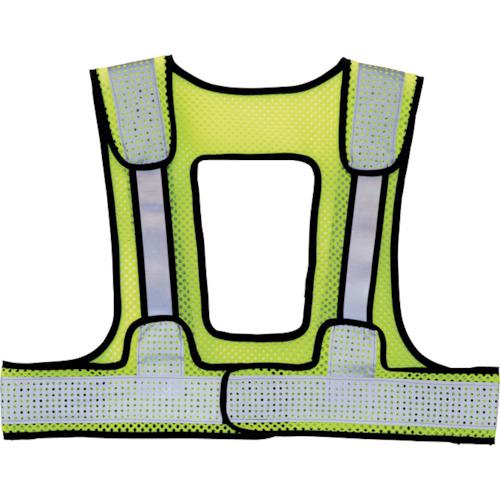 ■アイトス フルハーネス対応ベンチレーションメッシュベスト フラッシュイエローXシルバー フリーサイズ〔品番:AZ8717019F〕【3382017:0】[送料別途見積り][掲外取寄][店頭受取不可]