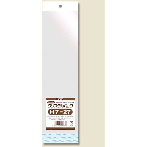 ■HEIKO OPP袋 クリスタルパック ヘッダー付 H 7-27 100枚入り〔品番:006747600〕【3389981:0】[送料別途見積り][掲外取寄][店頭受取不可]