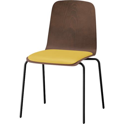 ■ITOKI ノットワーク背座一体チェア座パッド付 背座ラスティックビーチD・脚サテンブラック・ウレタン..