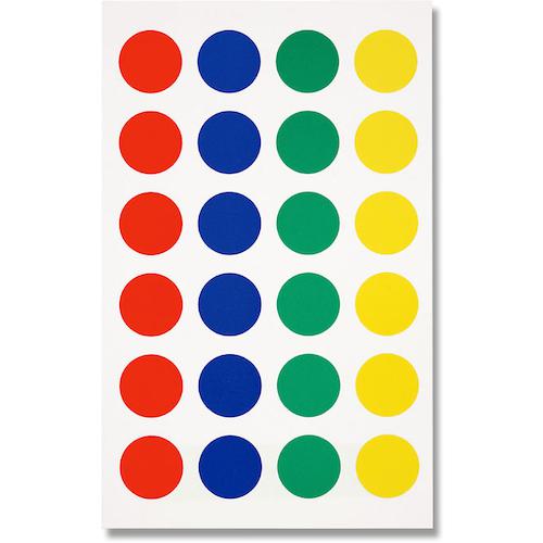 ■HEIKO タックラベル φ18 No.651 4色アソート 168枚入り〔品番:007062139〕【3394663:0】[送料別途見積り][掲外取寄][店頭受取不可]