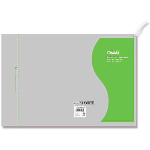 ■スワン LD規格ポリ袋 スワン ポリエチレン袋 No.318 紐付 100枚入り〔品番:006616218〕【3397822:0】[送料別途見積り][掲外取寄][店頭受取不可]