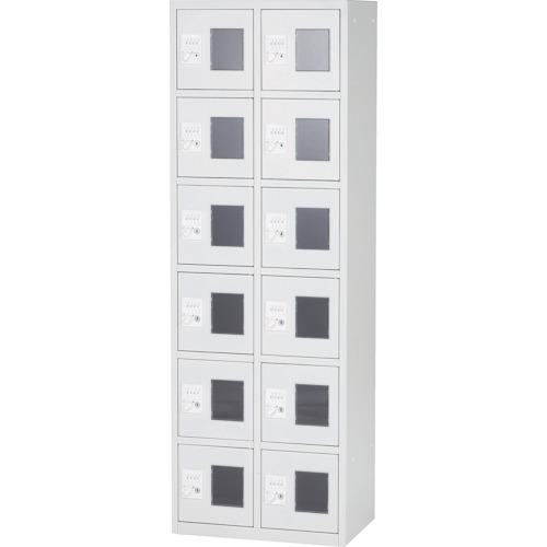 ■イノウエ 貴重品BOX 2列6段 ホワイト〔品番:LKB12WH〕【3399799:0】[送料別途見積り][法人・事業所限定][外直送][店頭受取不可]