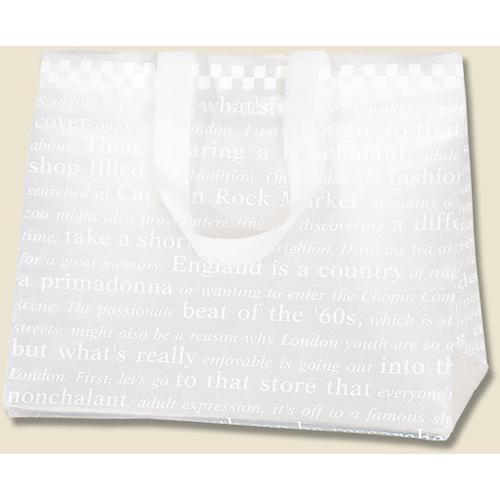 ■HEIKO 手提げポリ袋 ポリチャームバッグ チェッカー 表記入り WM 20枚入り〔品番:006632824〕【3423371:0】[送料別途見積り][掲外取寄][店頭受取不可]