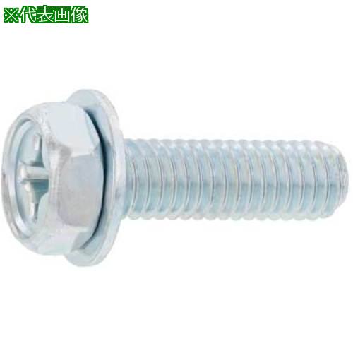 ■SUNCO 組込みねじ (+)アプセットP=1(鉄(または標準)・三価ホワイト) M8×40(20本入)〔品番:10000101008004000320P〕【3425127:0】[送料別途見積り][掲外取寄][店頭受取不可]