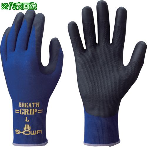 ■【5双まとめ売り】SHOWA ニトリルゴム背抜き手袋 NO380 ブレスグリップ ネイビー Sサイズ〔品番:NO380S〕【3427765:0】[店頭受取不可]