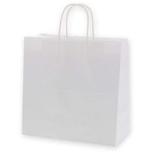 ■HEIKO 手提げ紙袋 25チャームバッグ 晒白無地 W判 50枚入り〔品番:003270600〕【3431034:0】[送料別途見積り][掲外取寄][店頭受取不可]