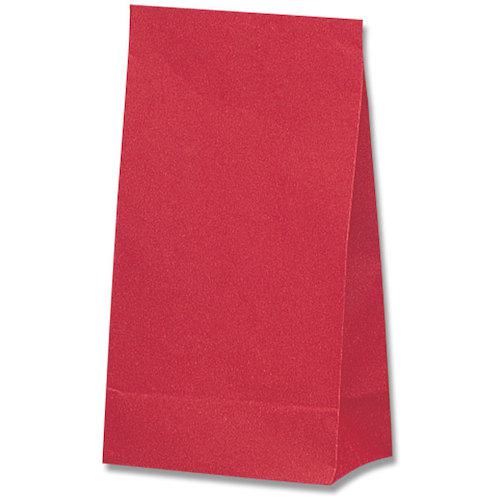 ■HEIKO 角底袋 未晒無地 赤 No.6 100枚入り〔品番:004053600〕【3432686:0】[送料別途見積り][掲外取寄][店頭受取不可]