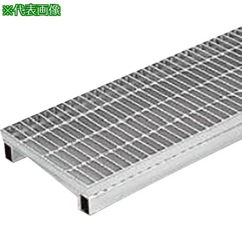 ■カネソウ スチール製グレーチング 滑り止め模様付 かさあげ型 JIS型側溝用 クッション付〔品番:HXJP6275A〕【3435388:0】[法人・事業所限定][外直送元][店頭受取不可]