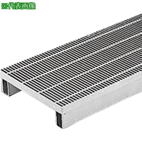 ■カネソウ スチール製グレーチング 細目プレーンタイプ かさあげ型 JIS型側溝用〔品番:QSJ4132B〕【3436917:0】[法人・事業所限定][外直送元][店頭受取不可]