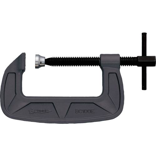 ■スーパー シャコ万力(バーコ型)100mm メタリックグレー焼付塗装〔品番:BC100E〕【3444244:0】[店頭受..