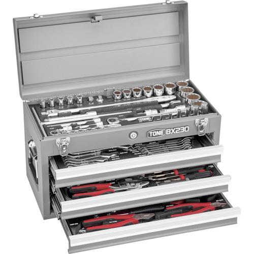 ■TONE 整備用工具セット ツールセット(シルバー) 間口508×奥行232×高さ302mm〔品番:TSXT95022SV〕【3524347:0】[法人・事業所限定][外直送元][店頭受取不可]