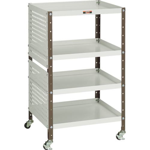 ■TRUSCO V型ツールワゴン 482X420XH798 4段 Pパネル付〔品番:VL1P2〕【3525368:0】[直送DS][店頭受取不可]