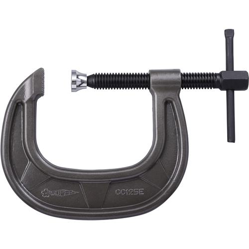 ■スーパー シャコ万力(C型)強力ワイドタイプ 125mm メタリックグレー焼付塗装〔品番:CC125E〕【3528286..