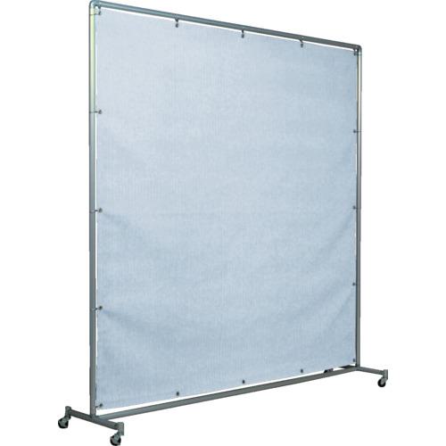 ■吉野 火花用衝立アルミパイプ 2×2 単体キャスター〔品番:YS22SCBW〕【3528863:0】[直送DS][店頭受取不可]