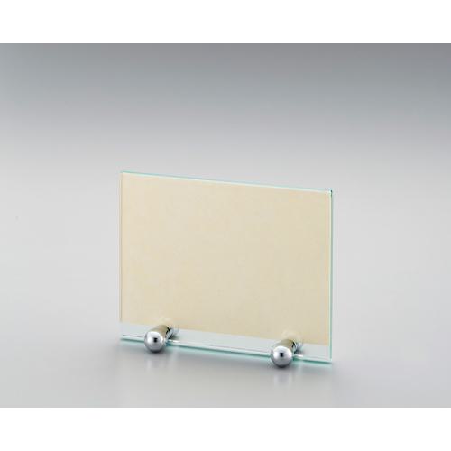 ■光 メニュー立て 真鍮クローム台 ガラス《5個入》〔品番:S121〕【3532414×5:0】[送料別途見積り][掲外取寄][店頭受取不可]