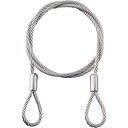 ■緑十字 ステンレスカットワイヤー ワイヤー415BR 両端リング加工 4.0mmΦ×1500mm リング内径17mmΦ 2本1組〔品番:197123〕【353...