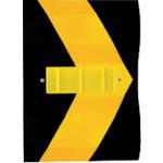 ■積水 線形誘導標 ガードフレックス フレキシブルプリズム反射シートタイプ B種・C種用 黒地 GB-4H〔品..