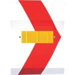 ■積水 線形誘導標 ガードフレックス フレキシブルプリズム反射シートタイプ B種・C種用 白地 GW-4H〔品..