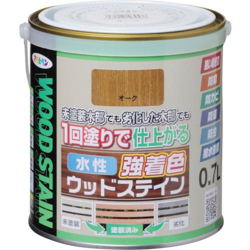■アサヒペン 水性強着色ウッドステイン 0.7L オーク〔品番:464576〕【3579450:0】[店頭受取不可]