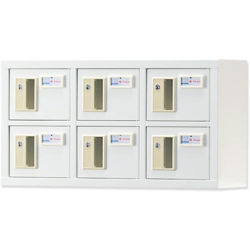 ■仁張 壁掛用貴重品ロッカー(3列2段)〔品番:NKWS032〕【3604372:0】[送料別途見積り][法人・事業所限定][外直送][店頭受取不可]