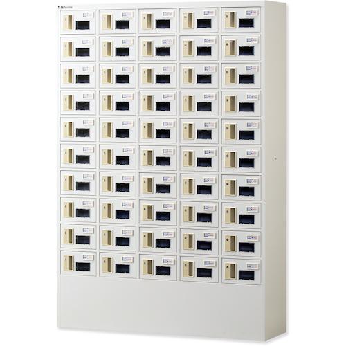 ■仁張 貴重品ロッカー(5列10段)窓付シリンダー錠〔品番:NKBS0510W〕【3604401:0】[送料別途見積り][法人・事業所限定][外直送][店頭受取不可]