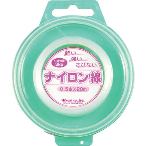 ■光 ナイロン線 透明 0.5φ×20M〔品番:NV051〕【3621375:0】[店頭受取不可]