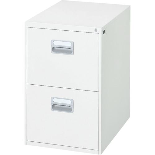 ■DAISHIN ファイリングキャビネットB4タイプ2段 ホワイト色〔品番:B42.76W〕【3621625:0】[法人・事業所限定][直送元][店頭受取不可]